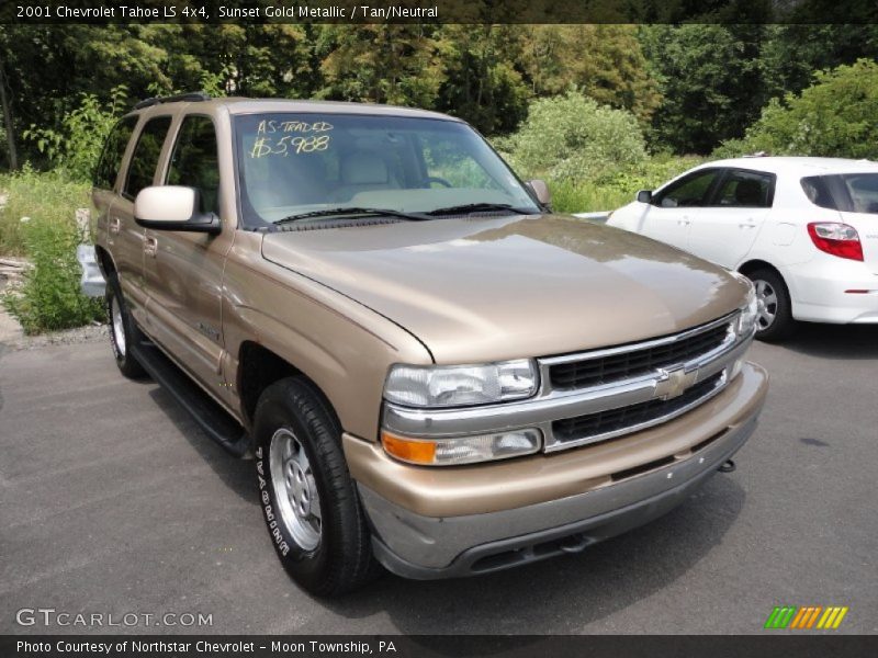 Sunset Gold Metallic / Tan/Neutral 2001 Chevrolet Tahoe LS 4x4