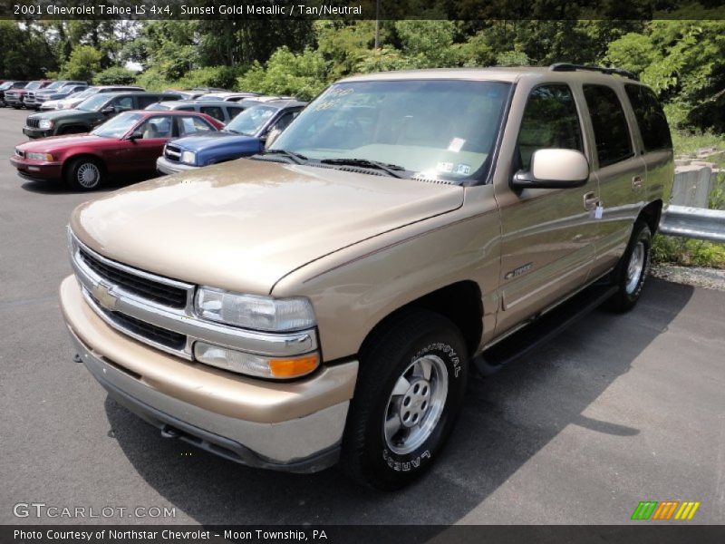 Sunset Gold Metallic / Tan/Neutral 2001 Chevrolet Tahoe LS 4x4