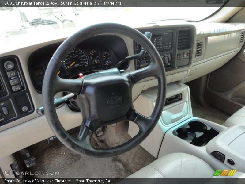 Sunset Gold Metallic / Tan/Neutral 2001 Chevrolet Tahoe LS 4x4