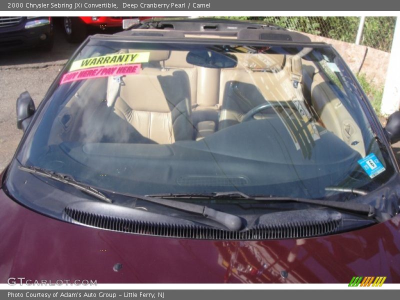 Deep Cranberry Pearl / Camel 2000 Chrysler Sebring JXi Convertible
