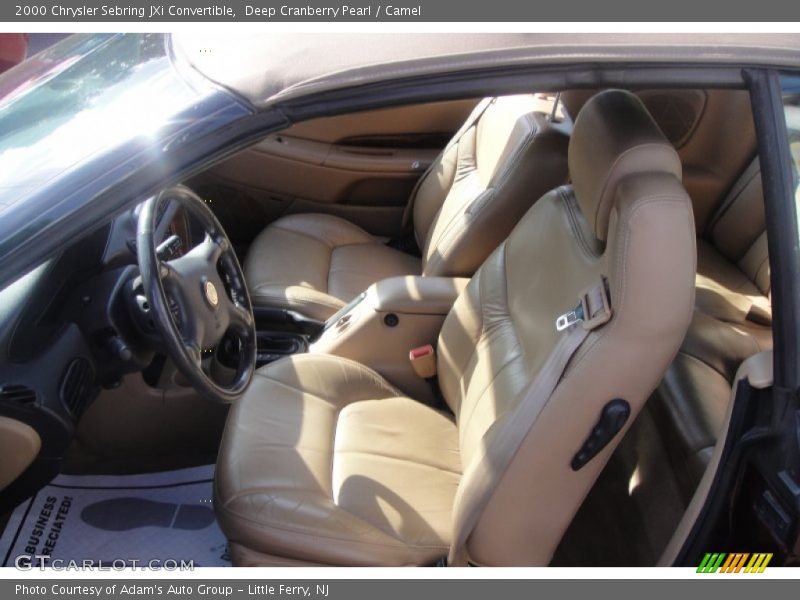 Deep Cranberry Pearl / Camel 2000 Chrysler Sebring JXi Convertible