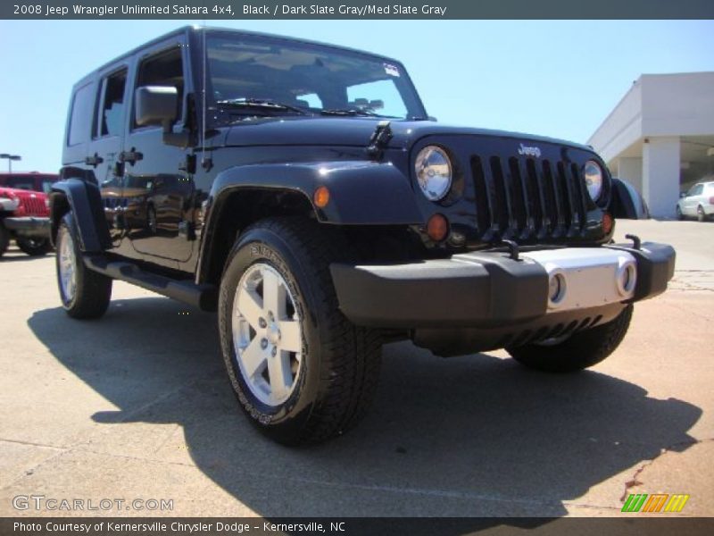 Black / Dark Slate Gray/Med Slate Gray 2008 Jeep Wrangler Unlimited Sahara 4x4