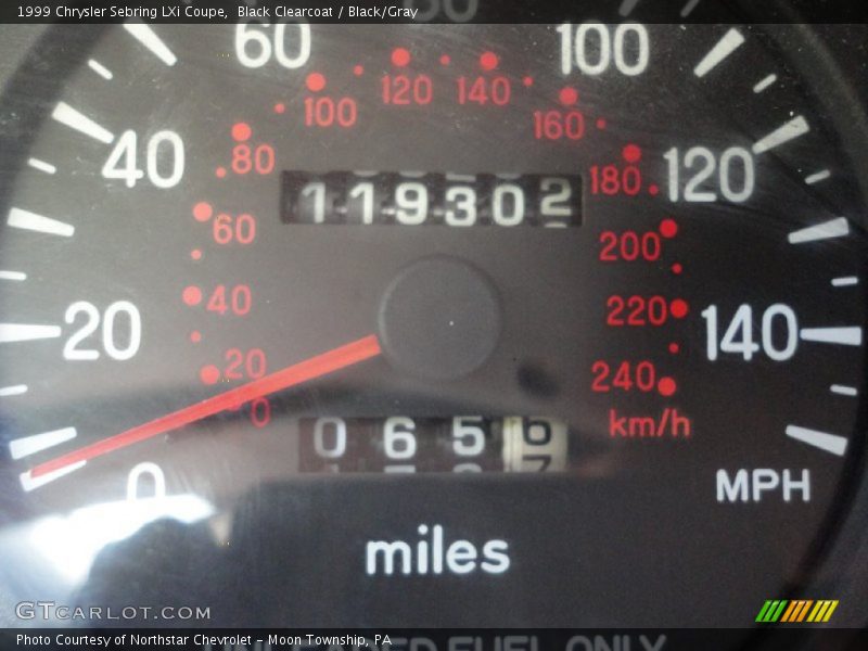 Black Clearcoat / Black/Gray 1999 Chrysler Sebring LXi Coupe