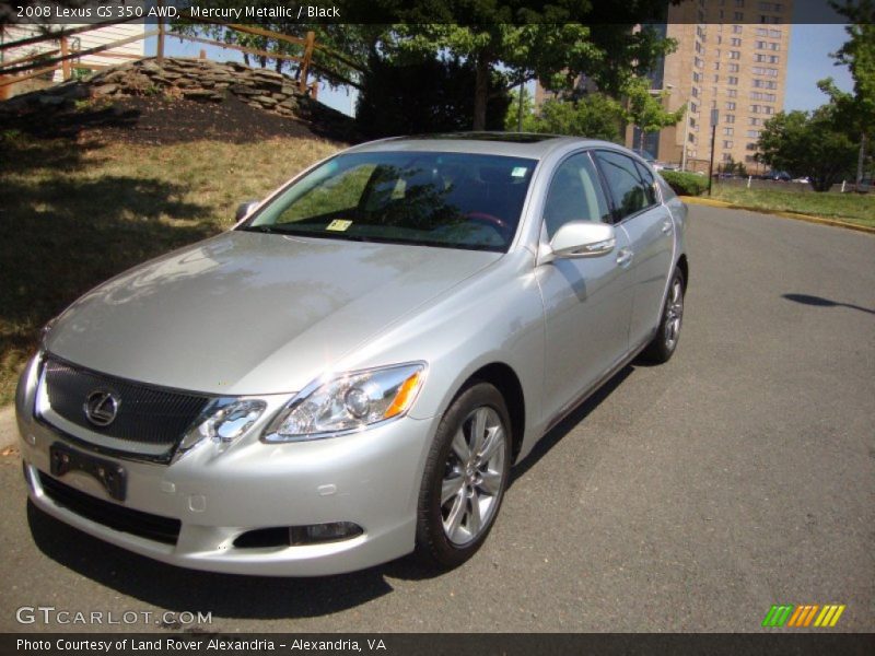 Mercury Metallic / Black 2008 Lexus GS 350 AWD