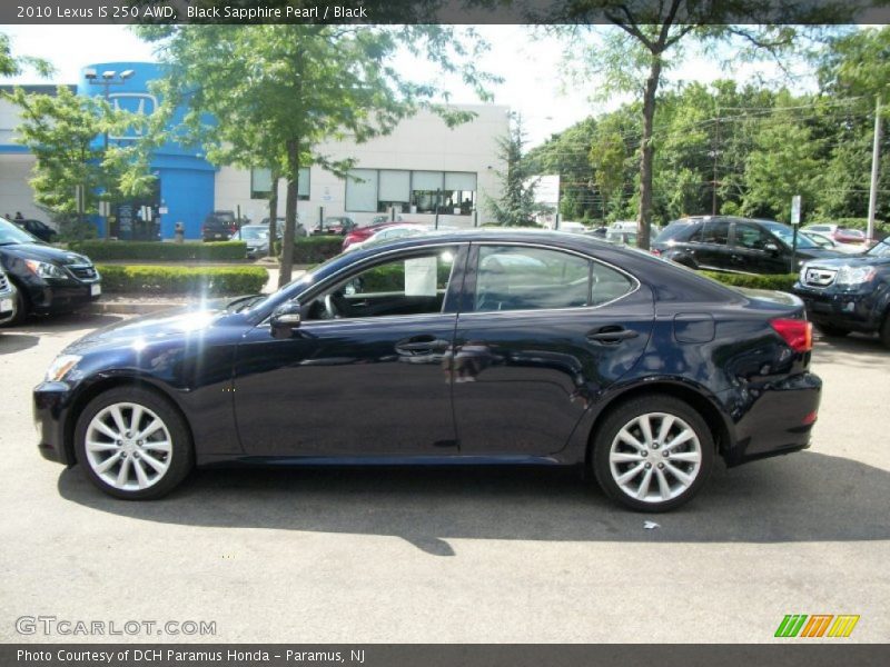 Black Sapphire Pearl / Black 2010 Lexus IS 250 AWD