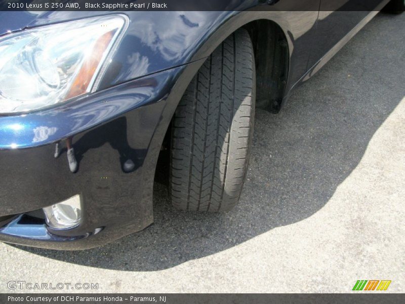 Black Sapphire Pearl / Black 2010 Lexus IS 250 AWD