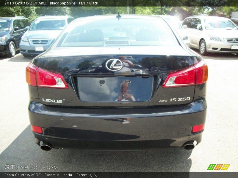 Black Sapphire Pearl / Black 2010 Lexus IS 250 AWD