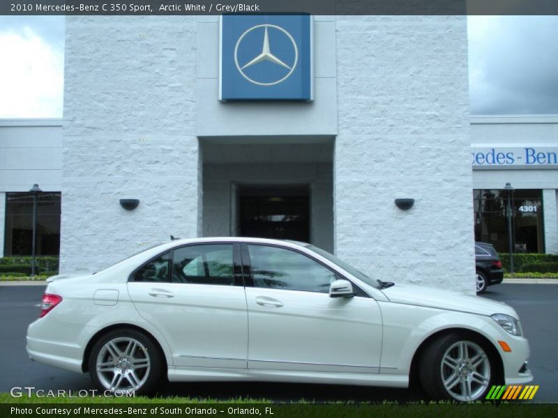 Arctic White / Grey/Black 2010 Mercedes-Benz C 350 Sport