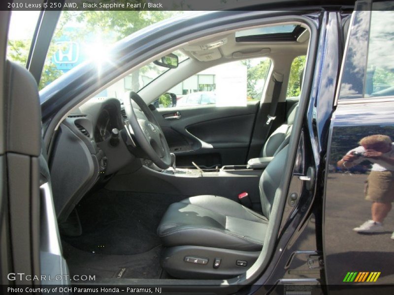 Black Sapphire Pearl / Black 2010 Lexus IS 250 AWD