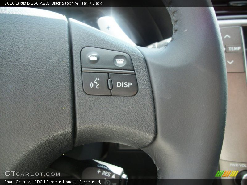 Controls of 2010 IS 250 AWD