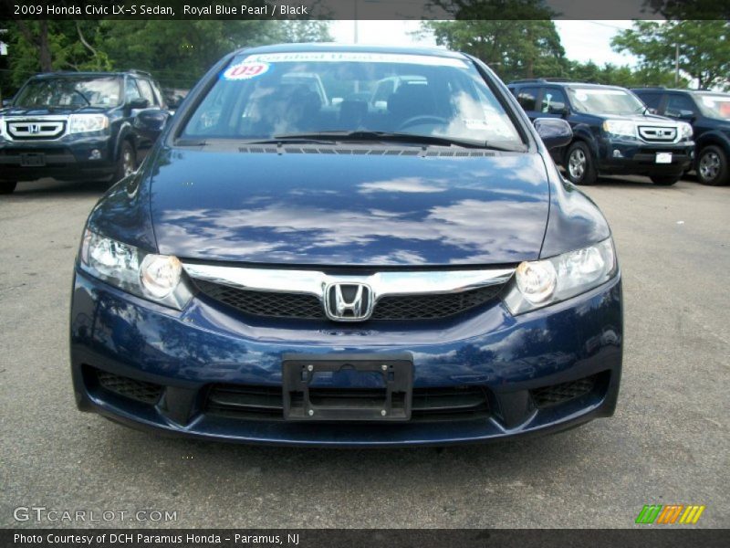 Royal Blue Pearl / Black 2009 Honda Civic LX-S Sedan