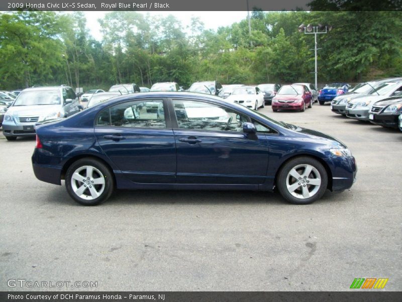 Royal Blue Pearl / Black 2009 Honda Civic LX-S Sedan