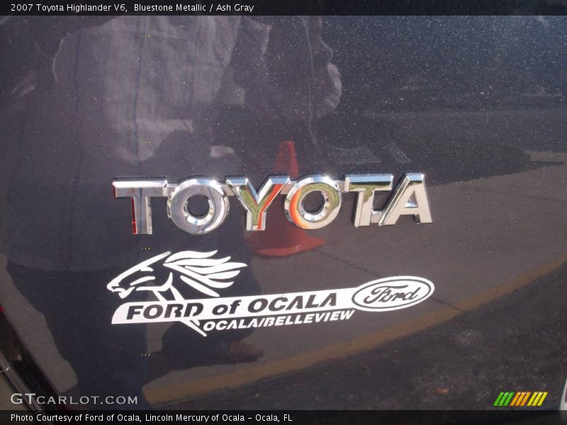 Bluestone Metallic / Ash Gray 2007 Toyota Highlander V6