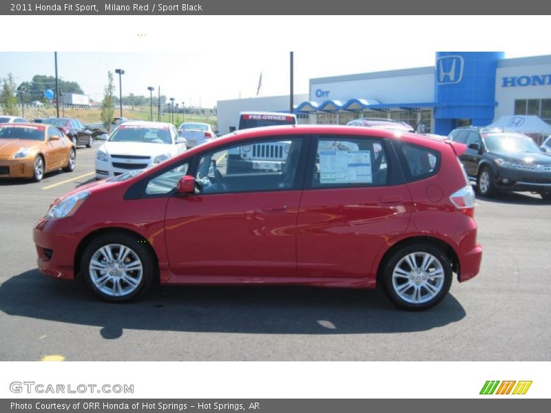 Milano Red / Sport Black 2011 Honda Fit Sport