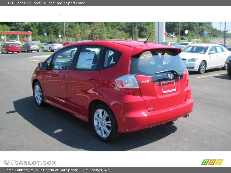 Milano Red / Sport Black 2011 Honda Fit Sport