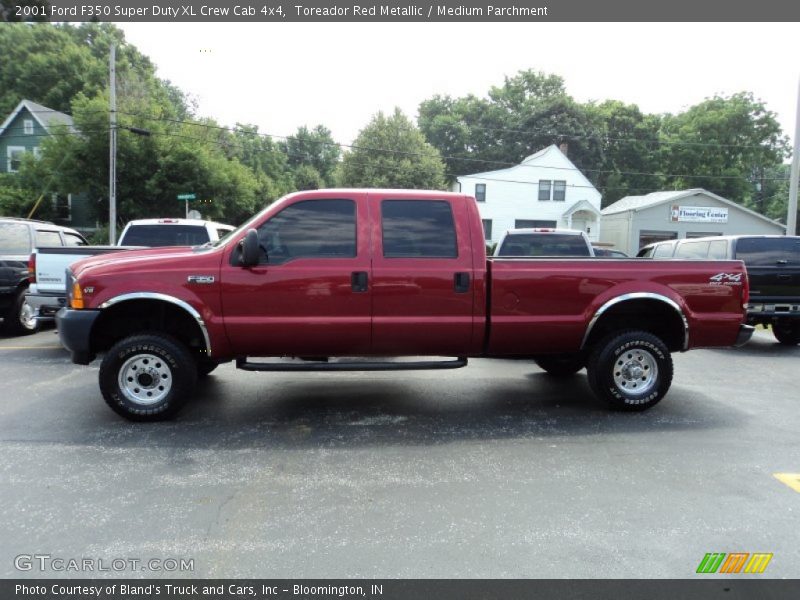 Toreador Red Metallic / Medium Parchment 2001 Ford F350 Super Duty XL Crew Cab 4x4