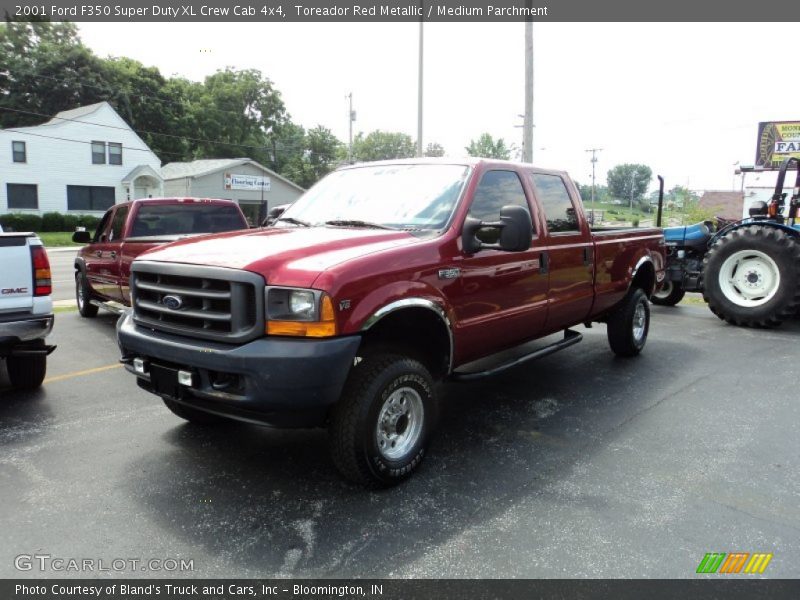 Toreador Red Metallic / Medium Parchment 2001 Ford F350 Super Duty XL Crew Cab 4x4