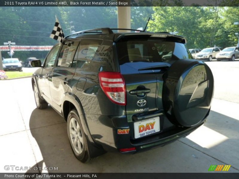 Black Forest Metallic / Sand Beige 2011 Toyota RAV4 V6 Limited 4WD