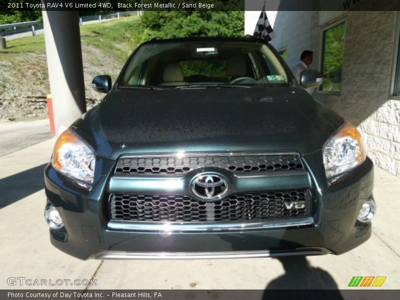 Black Forest Metallic / Sand Beige 2011 Toyota RAV4 V6 Limited 4WD