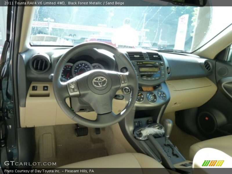 Black Forest Metallic / Sand Beige 2011 Toyota RAV4 V6 Limited 4WD
