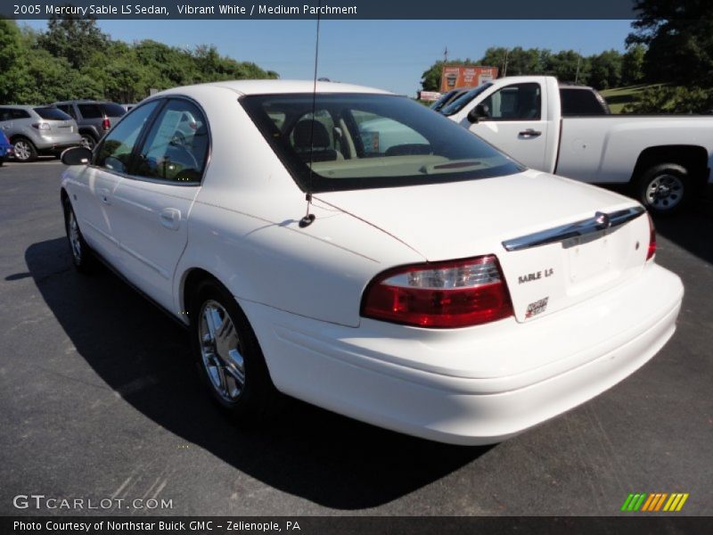 Vibrant White / Medium Parchment 2005 Mercury Sable LS Sedan
