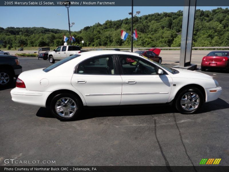 Vibrant White / Medium Parchment 2005 Mercury Sable LS Sedan