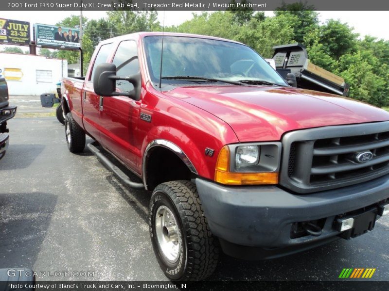 Toreador Red Metallic / Medium Parchment 2001 Ford F350 Super Duty XL Crew Cab 4x4
