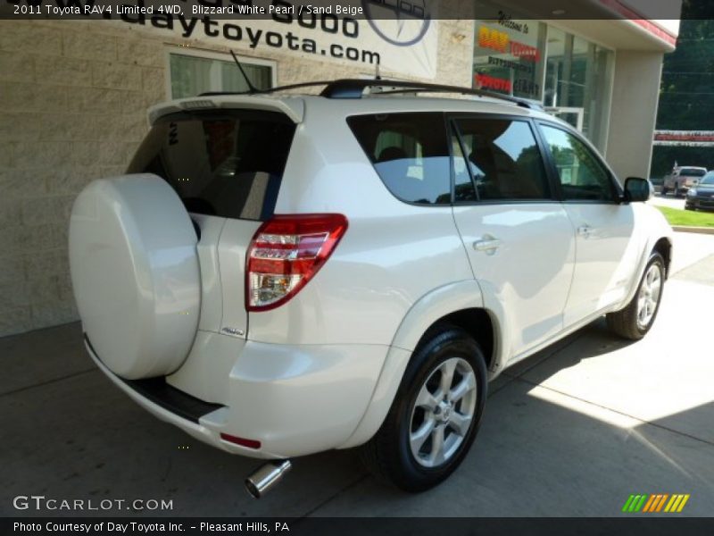 Blizzard White Pearl / Sand Beige 2011 Toyota RAV4 Limited 4WD