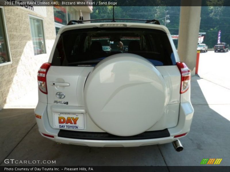 Blizzard White Pearl / Sand Beige 2011 Toyota RAV4 Limited 4WD