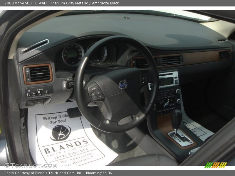 Titanium Gray Metallic / Anthracite Black 2008 Volvo S80 T6 AWD