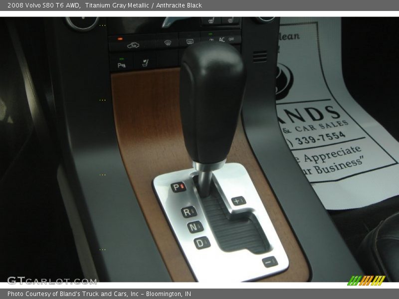 Titanium Gray Metallic / Anthracite Black 2008 Volvo S80 T6 AWD