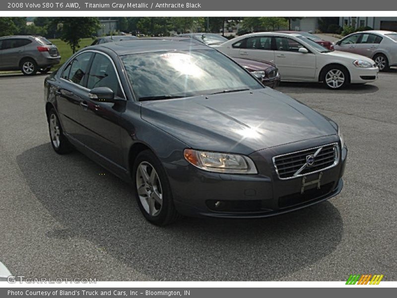 Titanium Gray Metallic / Anthracite Black 2008 Volvo S80 T6 AWD