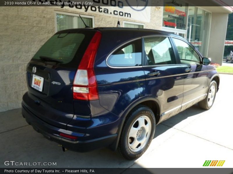 Royal Blue Pearl / Gray 2010 Honda CR-V LX AWD