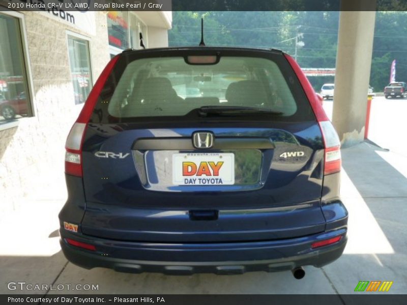 Royal Blue Pearl / Gray 2010 Honda CR-V LX AWD