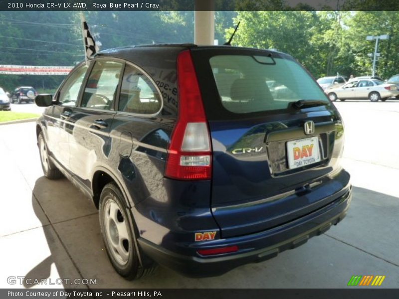 Royal Blue Pearl / Gray 2010 Honda CR-V LX AWD