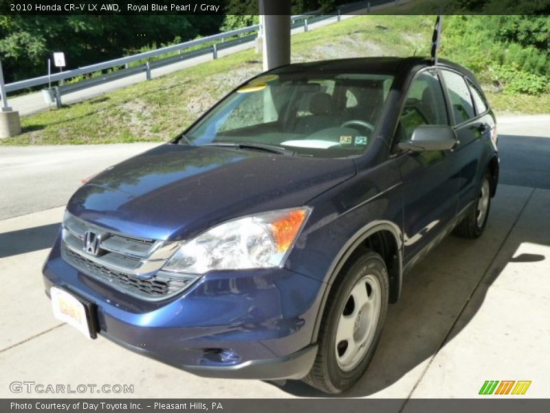 Royal Blue Pearl / Gray 2010 Honda CR-V LX AWD