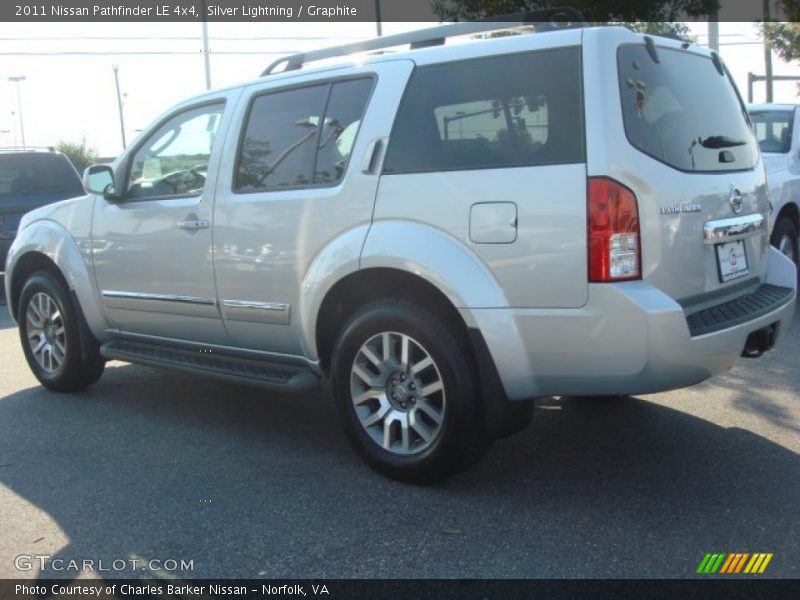 Silver Lightning / Graphite 2011 Nissan Pathfinder LE 4x4