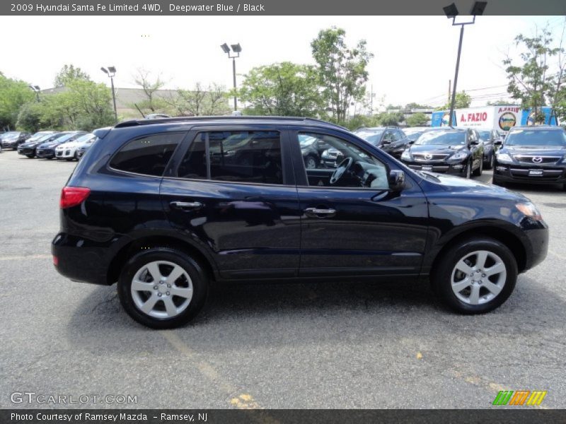 Deepwater Blue / Black 2009 Hyundai Santa Fe Limited 4WD
