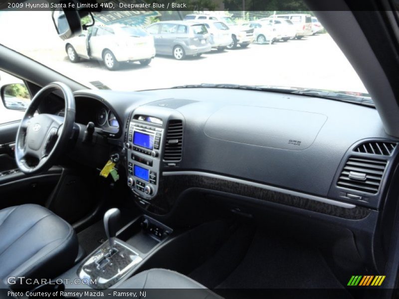 Deepwater Blue / Black 2009 Hyundai Santa Fe Limited 4WD