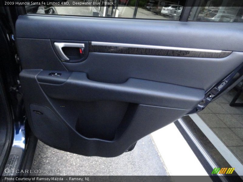 Deepwater Blue / Black 2009 Hyundai Santa Fe Limited 4WD