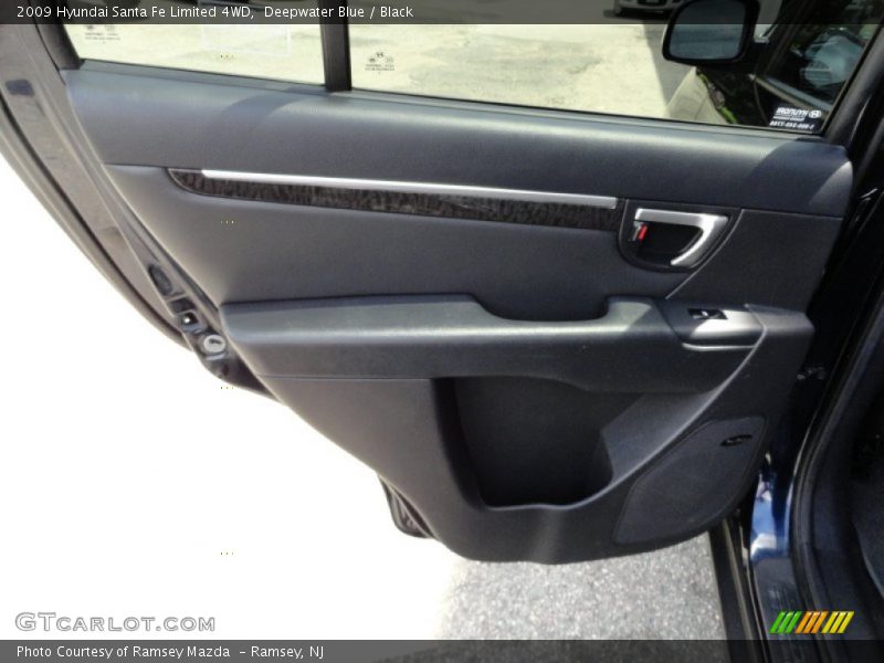 Deepwater Blue / Black 2009 Hyundai Santa Fe Limited 4WD