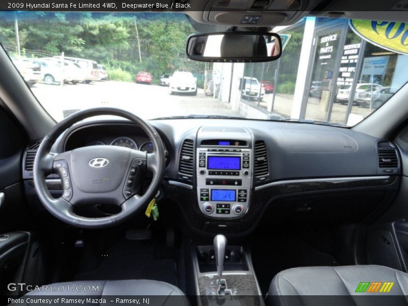 Deepwater Blue / Black 2009 Hyundai Santa Fe Limited 4WD
