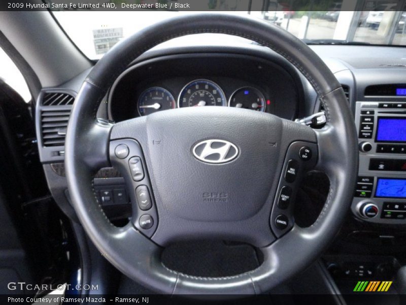 Deepwater Blue / Black 2009 Hyundai Santa Fe Limited 4WD