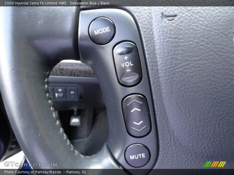 Deepwater Blue / Black 2009 Hyundai Santa Fe Limited 4WD