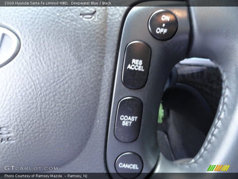 Deepwater Blue / Black 2009 Hyundai Santa Fe Limited 4WD