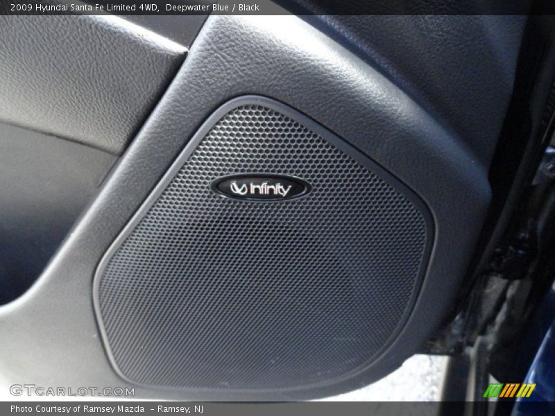 Deepwater Blue / Black 2009 Hyundai Santa Fe Limited 4WD