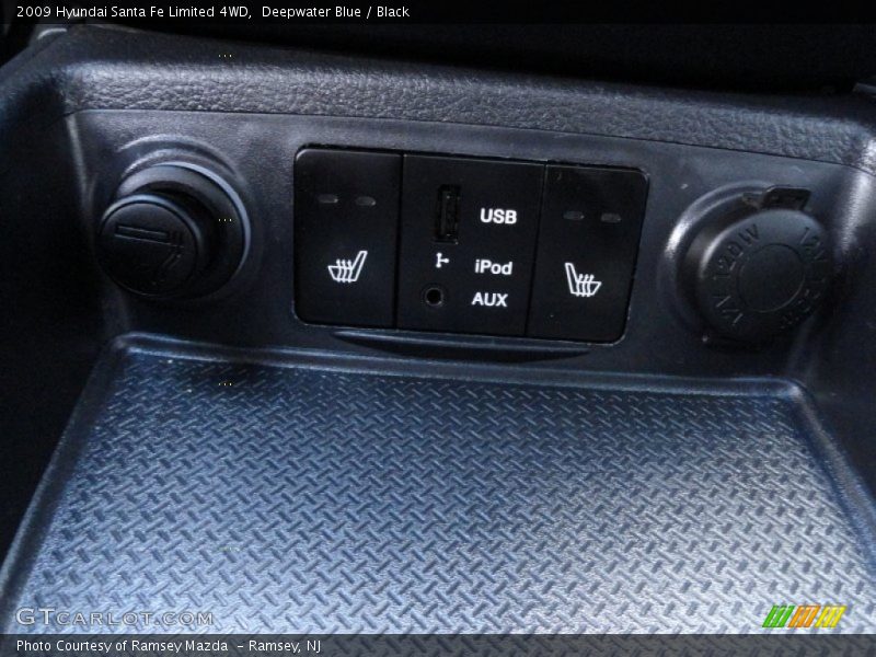 Deepwater Blue / Black 2009 Hyundai Santa Fe Limited 4WD