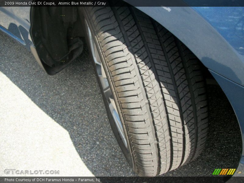 Atomic Blue Metallic / Gray 2009 Honda Civic EX Coupe