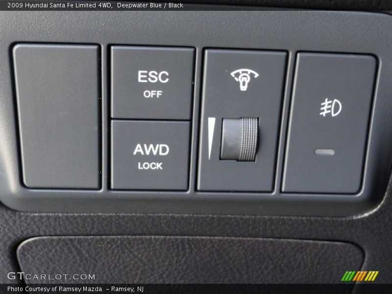 Deepwater Blue / Black 2009 Hyundai Santa Fe Limited 4WD