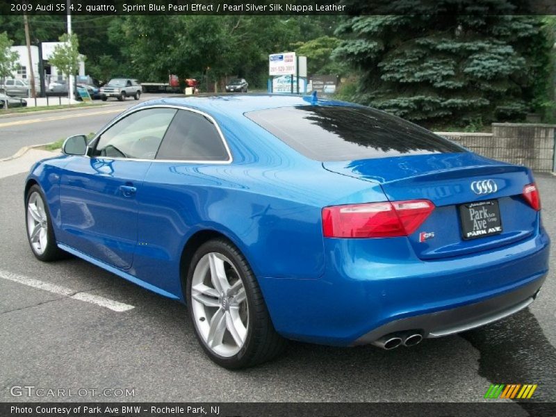 Sprint Blue Pearl Effect / Pearl Silver Silk Nappa Leather 2009 Audi S5 4.2 quattro
